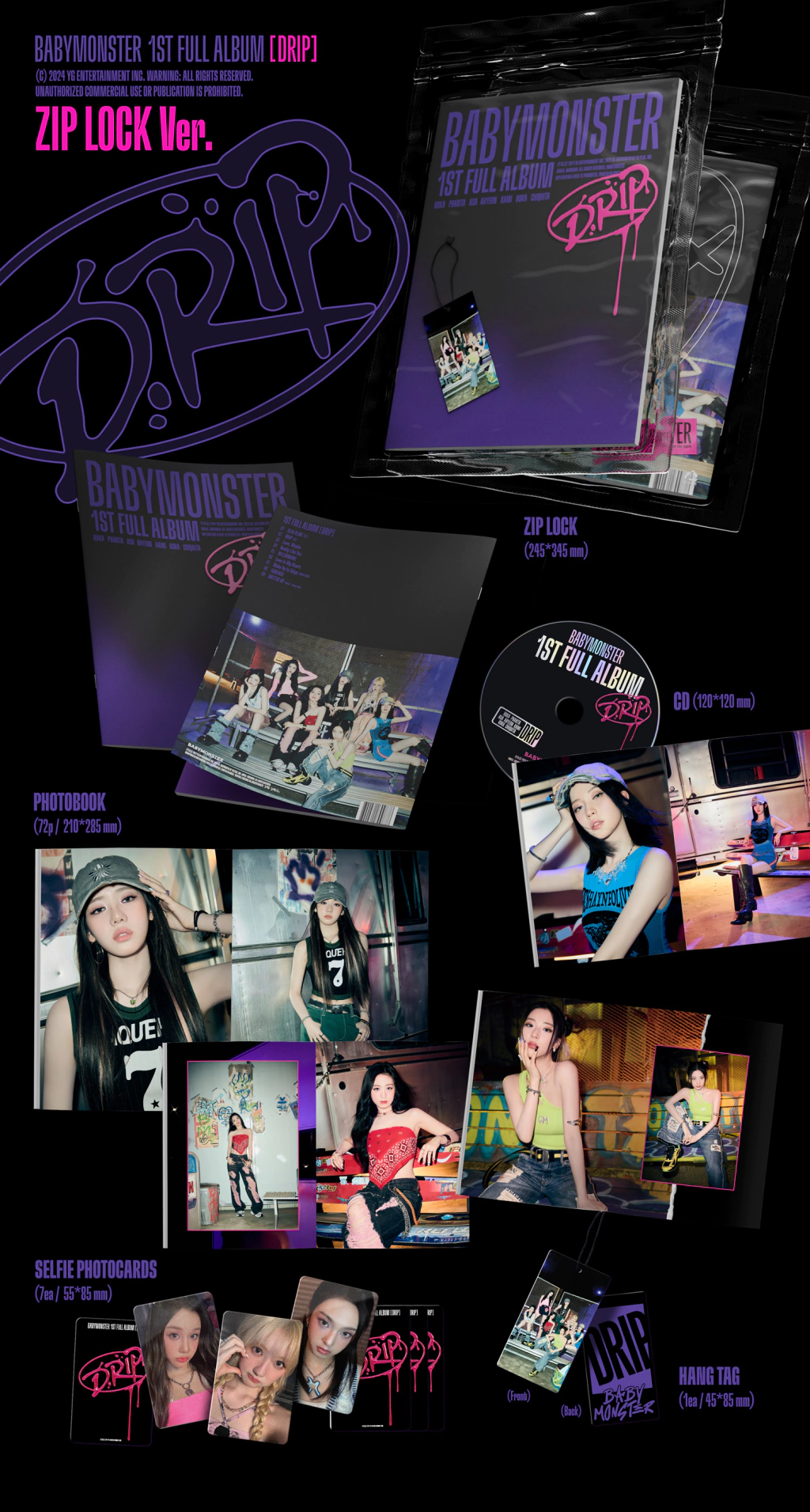 (Stock) BABYMONSTER 1st Full Album DRIP Zip Lock Ver. - Image 2